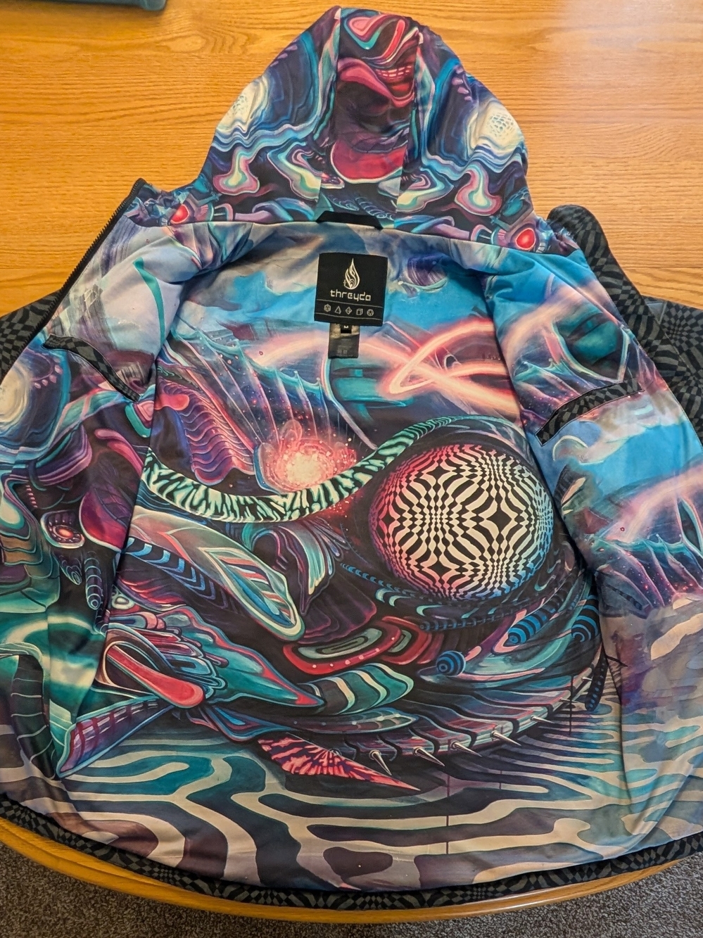 Threyda - Psychedelic Graphic Hooded Jacket - Artwork By Blake Foster
